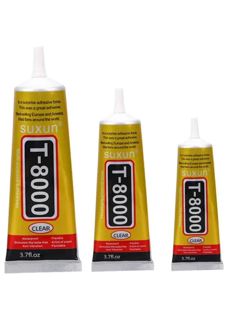Colle adhésive pour téléphone portable T8000, 1 pièce, 15/50/110ml, colle électronique T8000, multifonction, bricolage, réparation de téléphone, colle adhésive pour écran