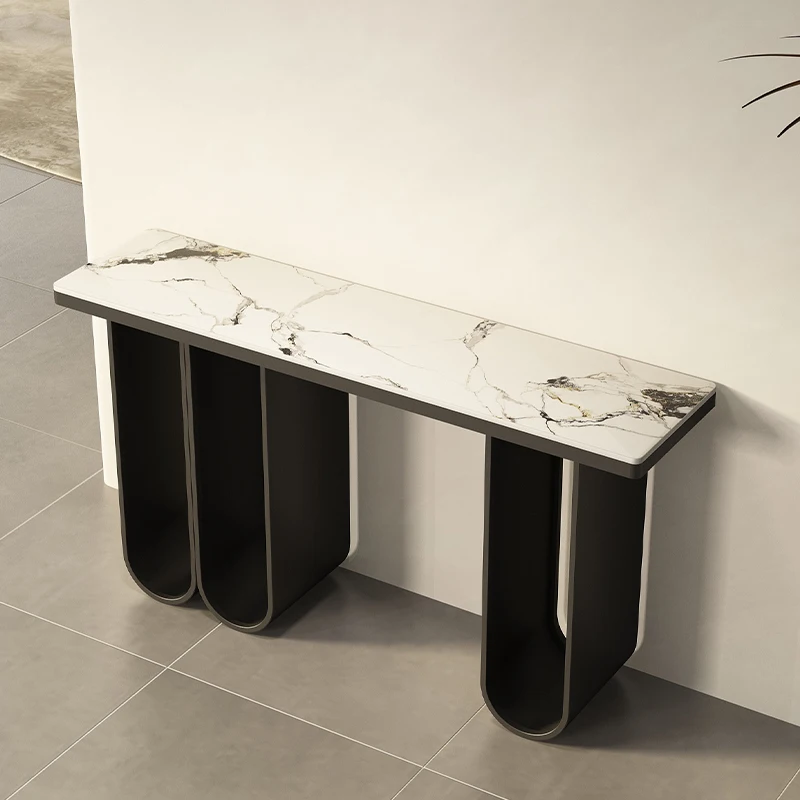 

Акцентный стол для вестибюля и прихожей отеля, устойчивый к жары и царапинам, натуральный прожилля, итальянский кварц, консоль для прихожей