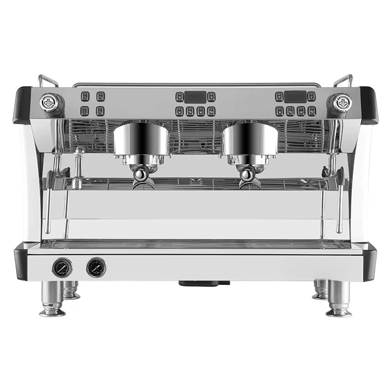 Retro Style 2 Group Stainless Steel Professional Commercial Espresso Coffee Machine for Coffee Shop, Cappuccino Maker