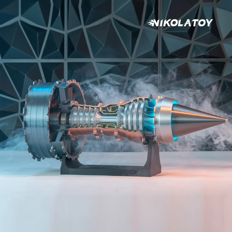 Nikolatoy Grote 46 cm Trent 900 Turbofan Motor Model Eindproduct Geen noodzaak om 1000 Rpm/M A380 Motor te monteren
