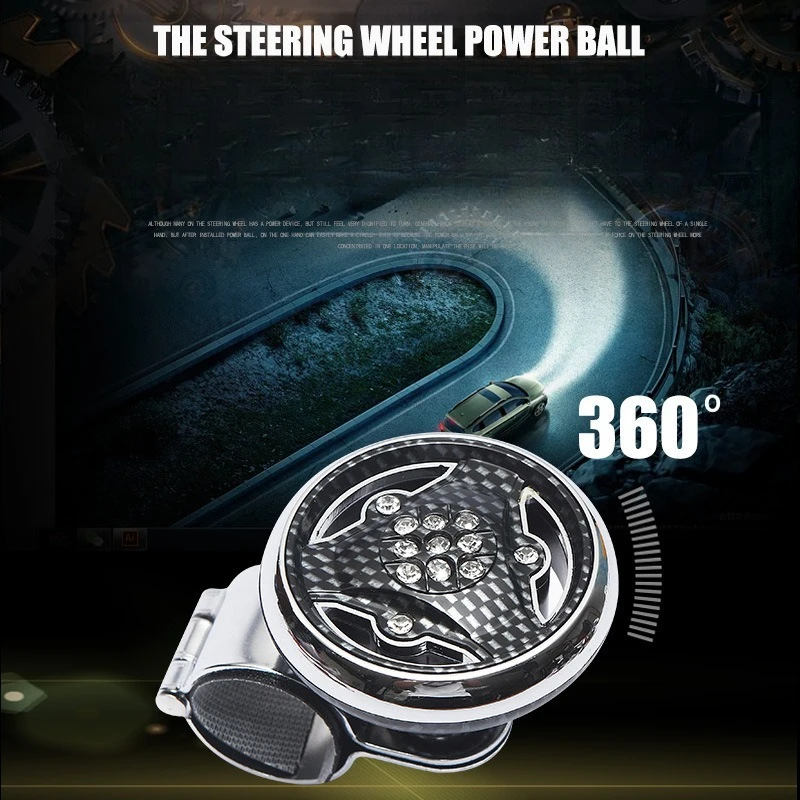 Automobile Steering Wheel Booster, Foldable Ball Bearing Power Ball Steering Device, Labor Saver Auxiliary Device