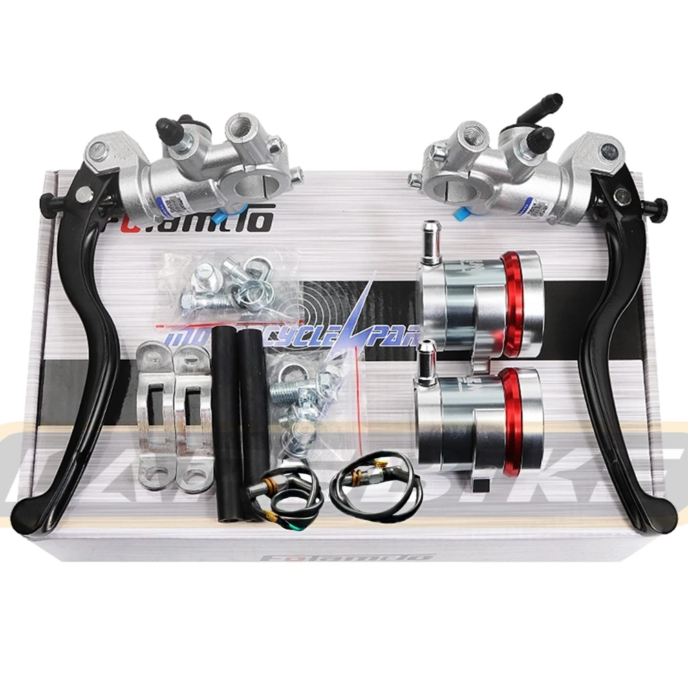 Universal 17.5mm Brake Motorcycle Brake Clutch Pump Lever Radial Master Cylinder 7/8"22mm For Yamaha Kawasaki Suzuki Niu Ninebot