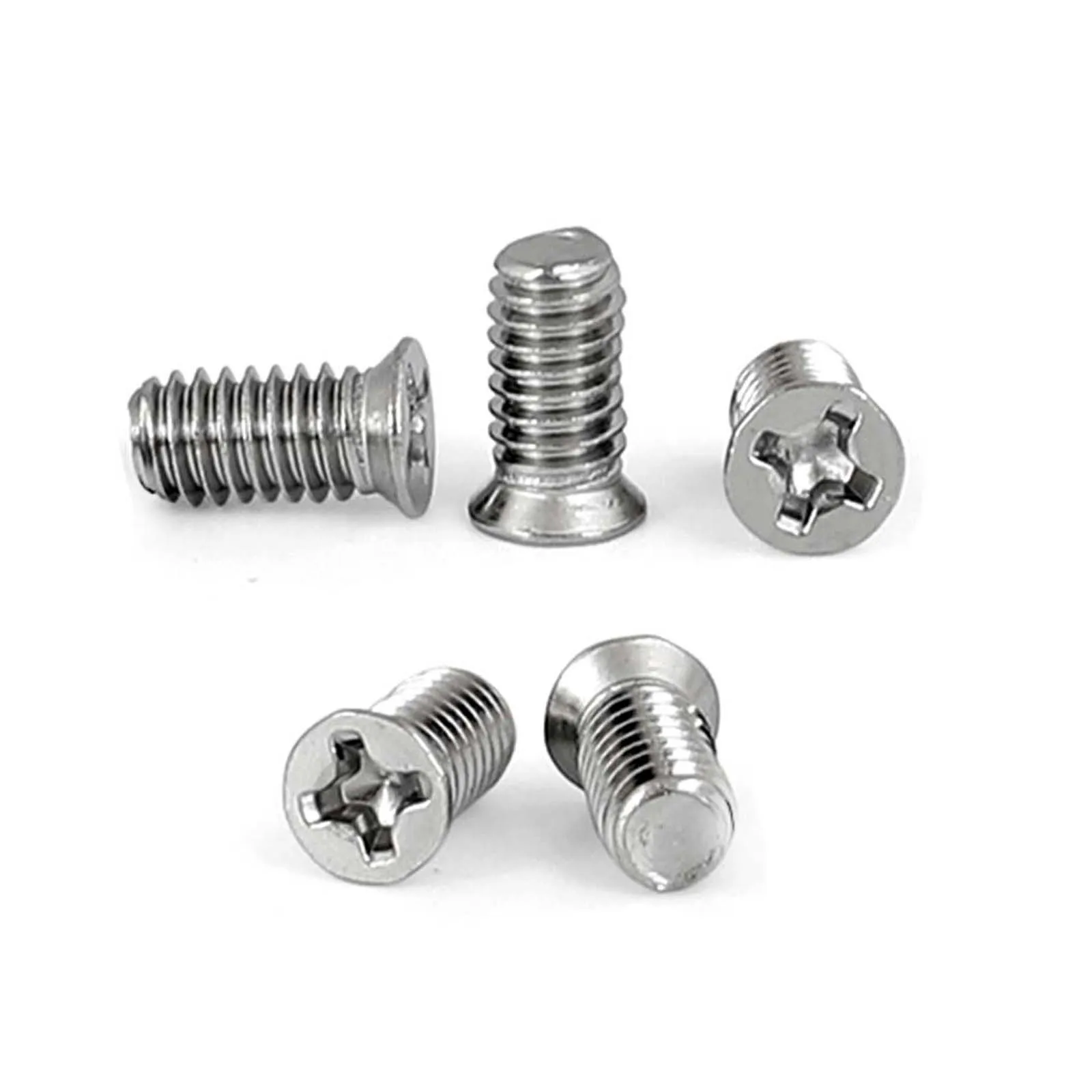 50pcs M1.6 M2 M2.5 M3 M4 304 Stainless Steel Nonstandard Small Head Cross Recessed Phillips Flat Countersunk Head Bolt Screw