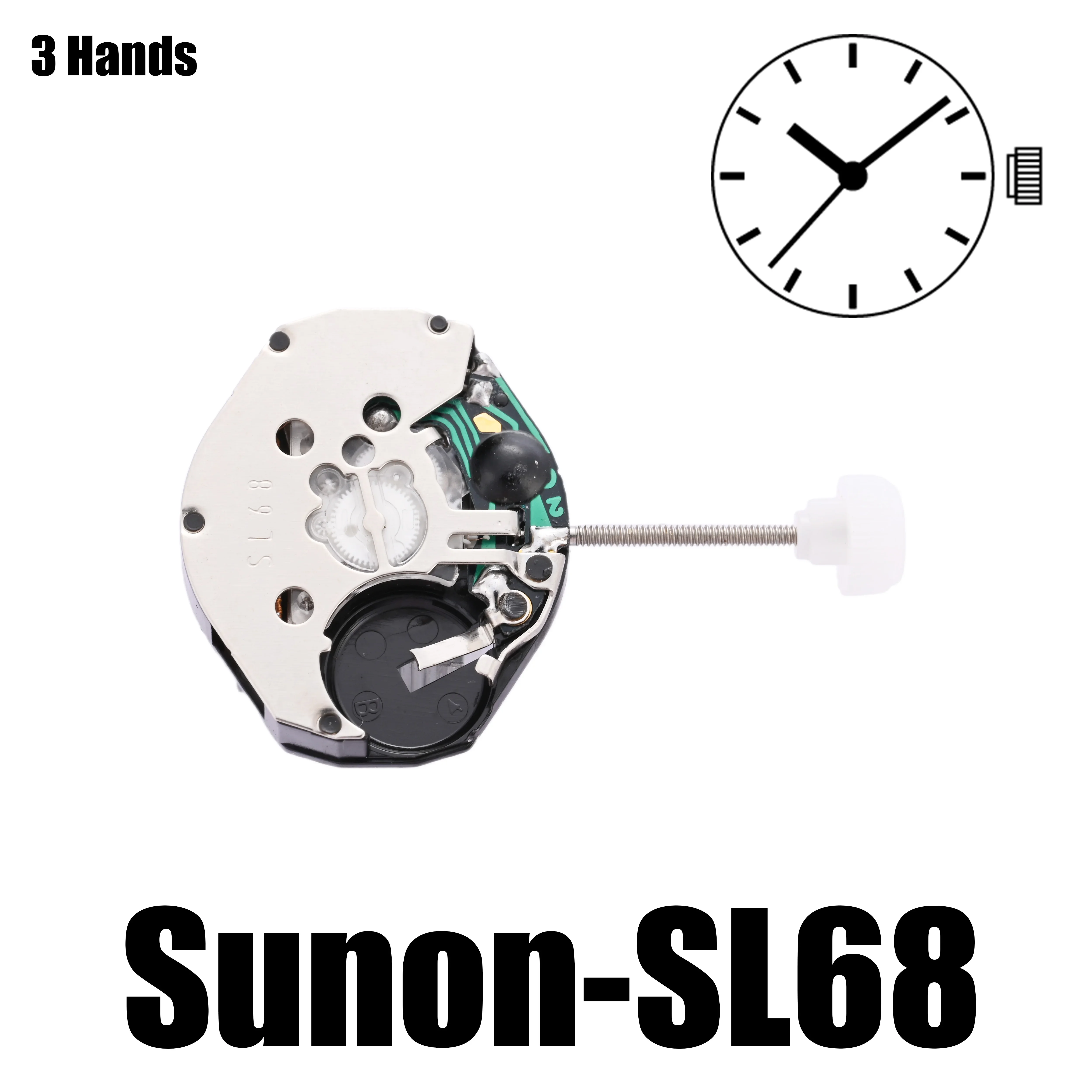 100PCS Sunon SL68 Movement Quartz Movement Repair Replacement SL68 For Watches Repair Parts Watch Aftermarket Replacements