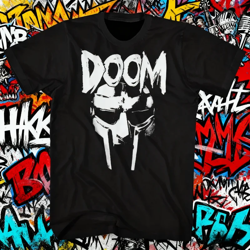 

2025 Summer MF DOOM Men's T-shirt Hip-hop Men's and Women's Pure Cotton Printed Trendy Large-sized Breathable T-shirt Y2k