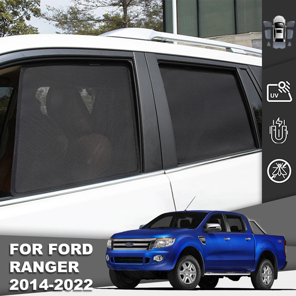 For Ford RANGER P375 2011-2023 Car Sunshade Shield Front Windshield Frame Curtain Baby Rear Side Window Sun Shade Visor