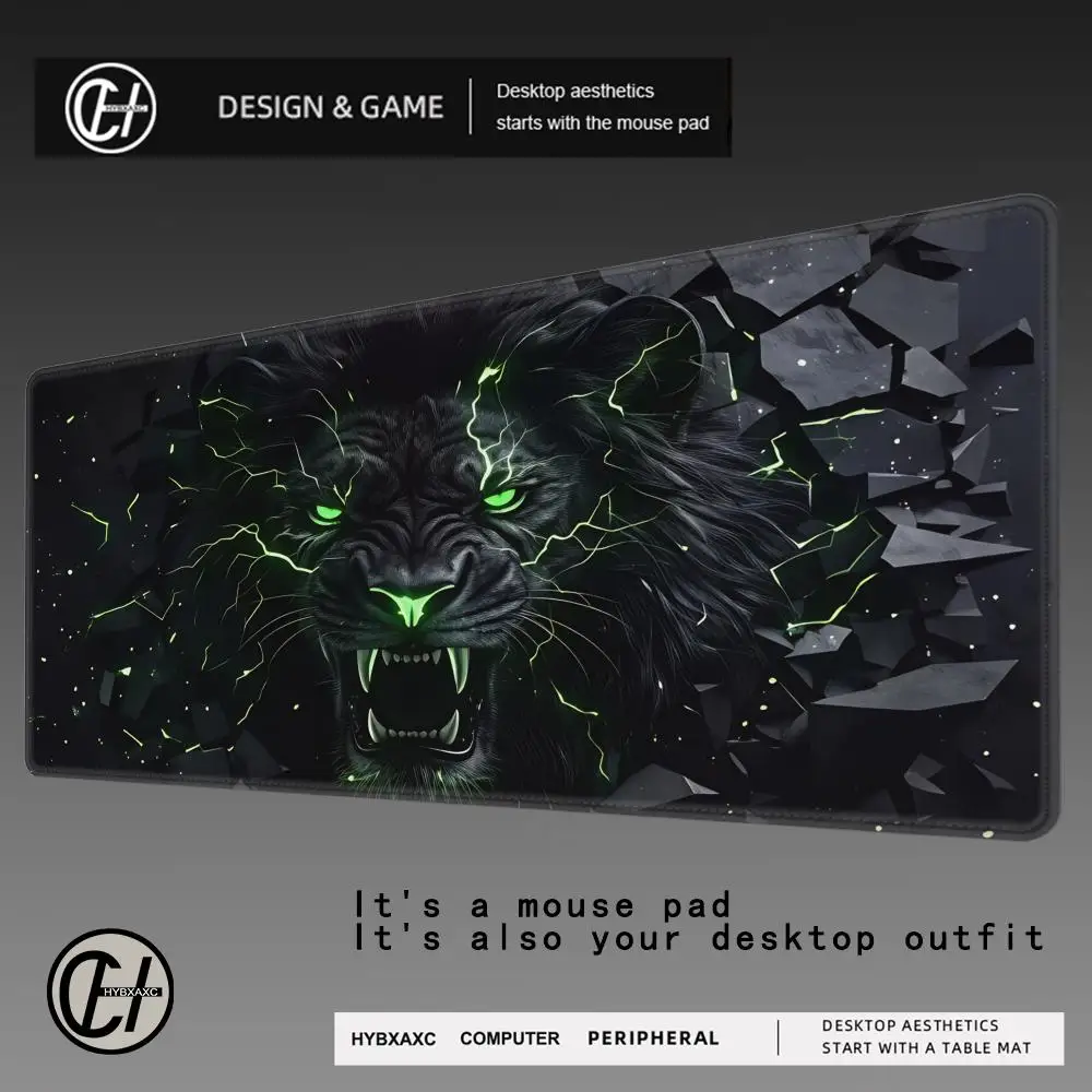 

Игровой коврик для мыши HYBXAXC с дизайном свирепого льва, нескользящий, прочный, для стола, игровые коврики, аксессуары для ПК, коврики для мыши, офисный коврик