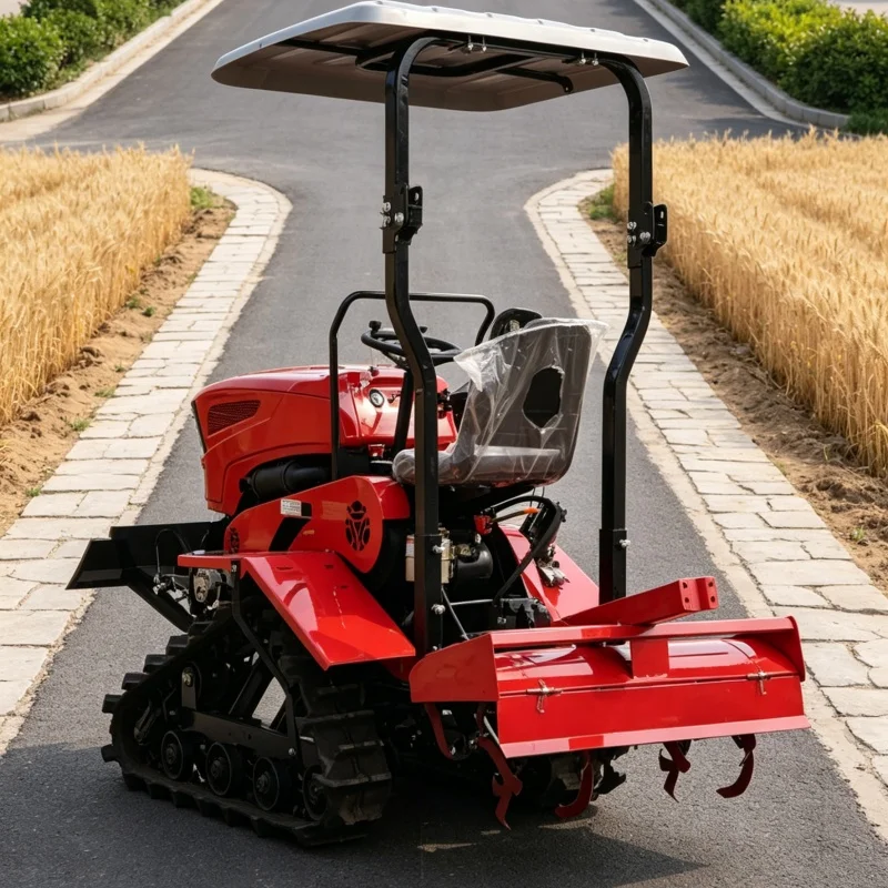 Customized Hot-selling Crawler Rotary Tiller, All-Terrain Tiller Popular in 2026, Easy-to-Operate Farm Rotary Tilling Equipment