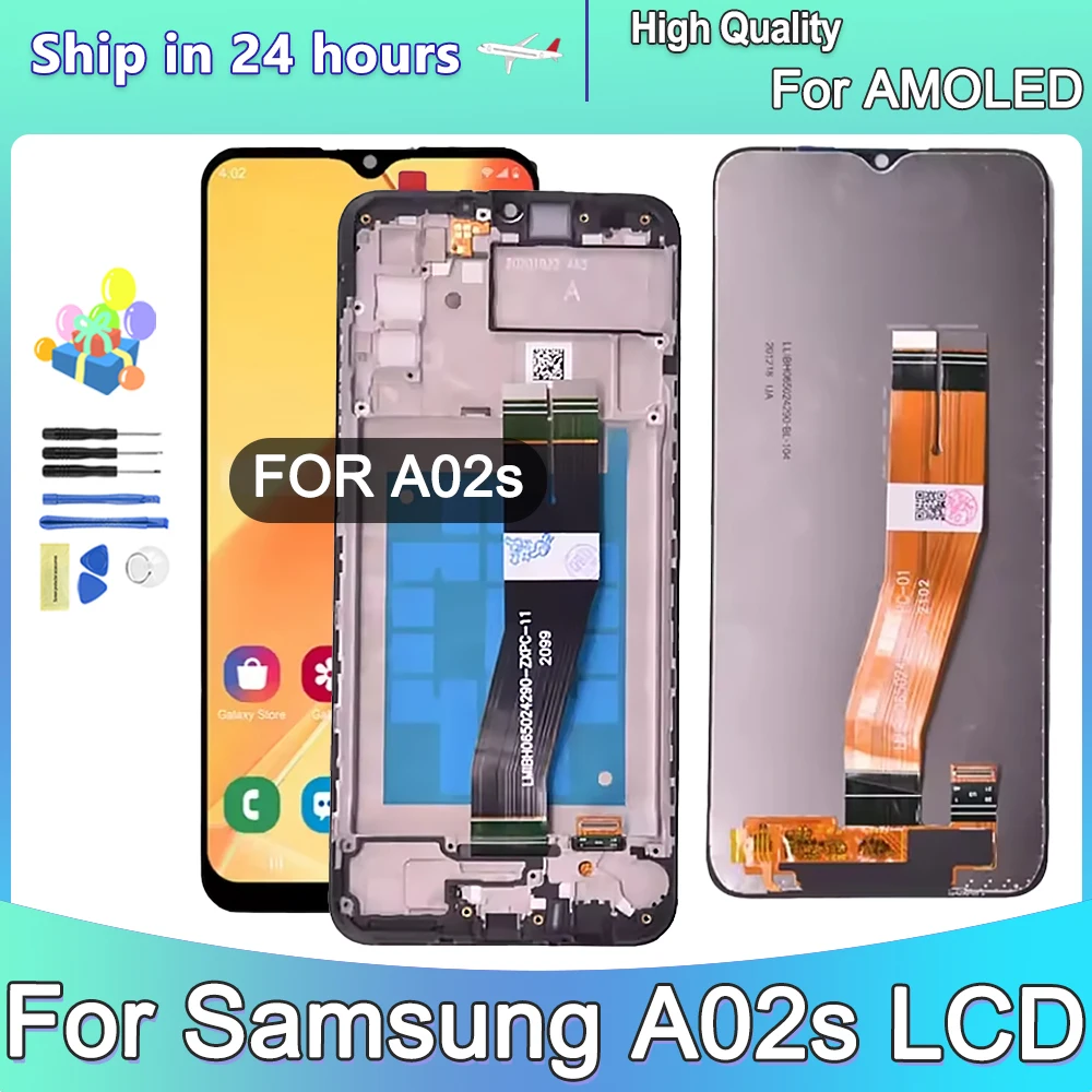 

Amoled For Samsung A02S A025 LCD Display Touch Screen Digitizer Replacement For Samsung A025F A025G SM-A025F LCD Screen Display