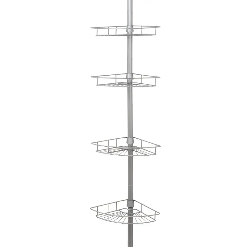 

Hot Sale New 4 Tier Bathroom Bathtub Corner Adjustable Storage Organizer Rack Telescopic Shower Shelf