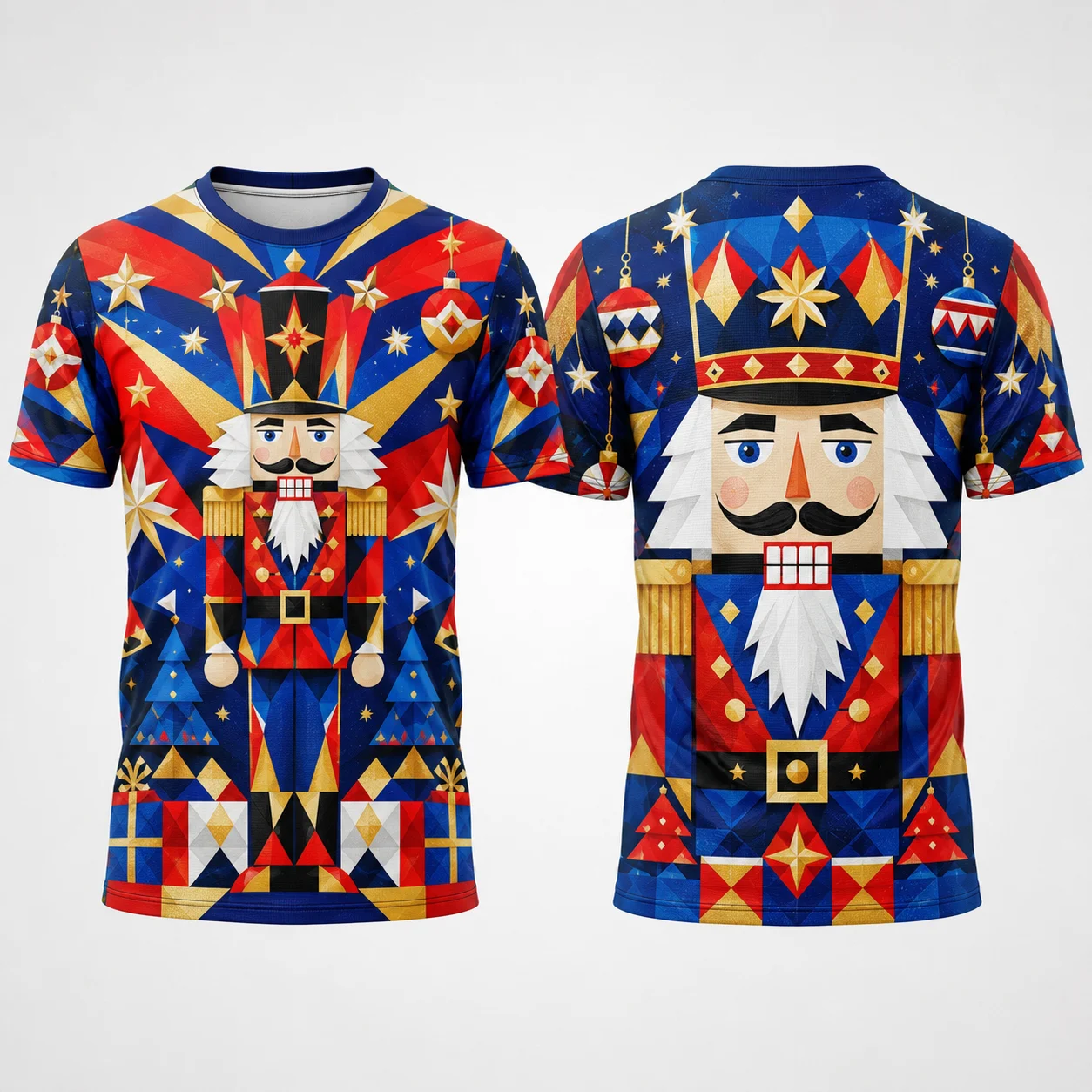 New Nutcracker Christmas T Shirt 3D All Over Print Candy Soldier Unisex Short Sleeve Holiday Party Graphic Tee Xmas Gift