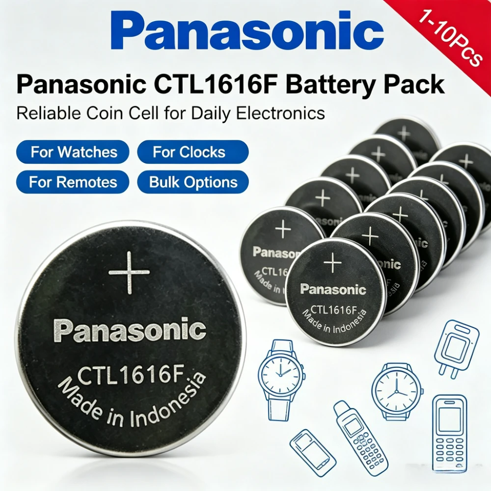 1-10Pcs New Original Panasonic CTL1616 CTL1616F 1.5V Rechargeable Li-ion Battery For Solar Watch