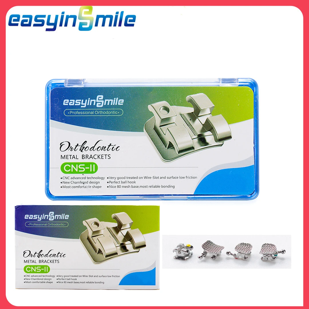 

Стоматологический материал Easyinsmile для мини-ортодонтических брекетов Roth / MBT 345 022, высококачественные металлические ортодонтические брекеты, 20 шт./упаковка