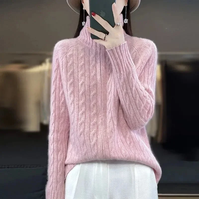 

Knitted Cardigan Jacket Women Sweater New Autumn Winter Lapel Zipper Sweater Jacket Loose Solid Outerwear Female Sweatshirt Tops