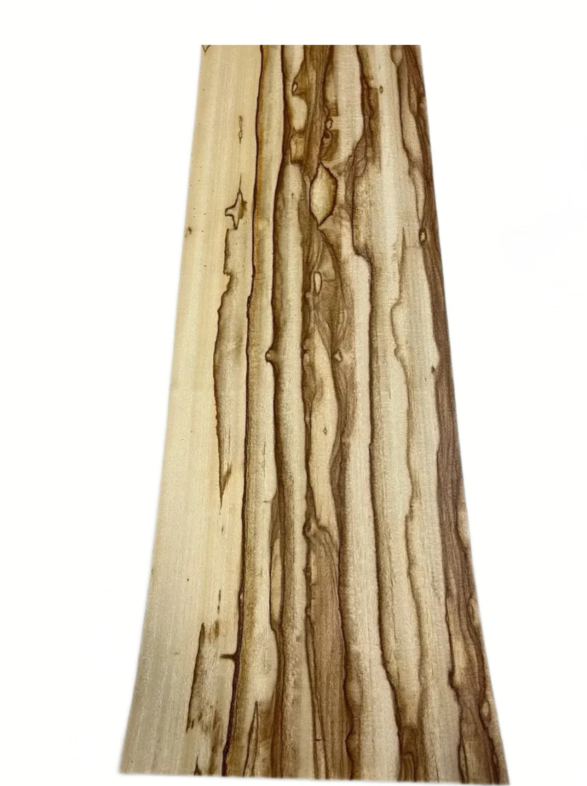 

Natural Blood Sandalwood Veneer With Rare Ghost Grain Pattern Size: 2.5m x 0.3m Customizable for Furniture Making