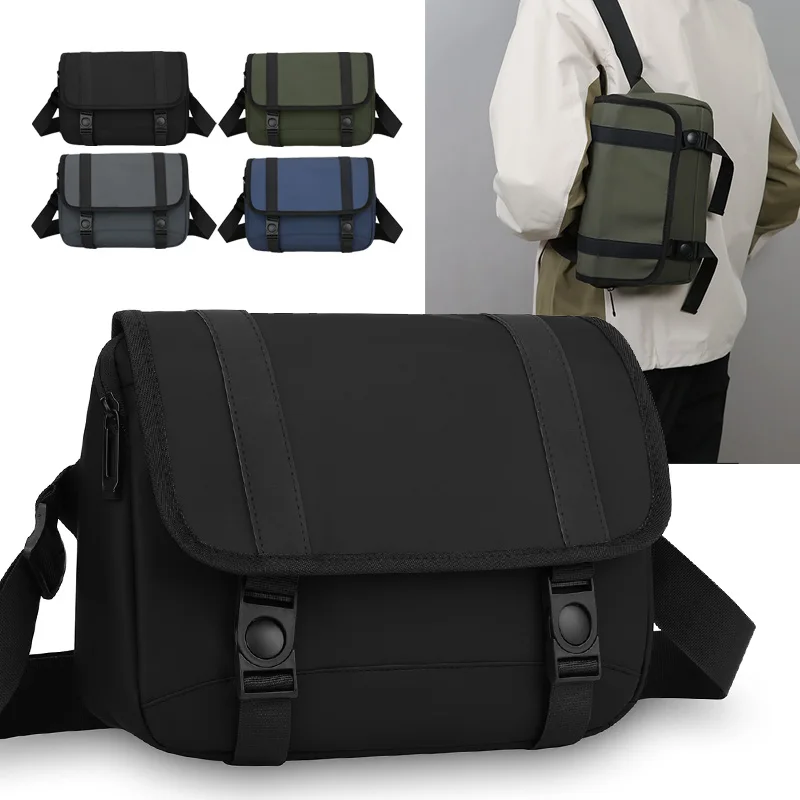 Men's Waterproof Crossbody Messenger Bag – Large Capacity Shoulder Pack with Organizer for Phone Tablet & Umbrella