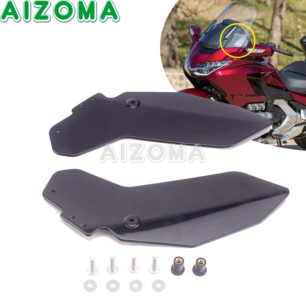 Smoke Motorbike Side Wind Air Deflector Kit Windscreen Windshield Fairing For Honda Goldwing Gold Wing GL 1800 Tour 2018-2021