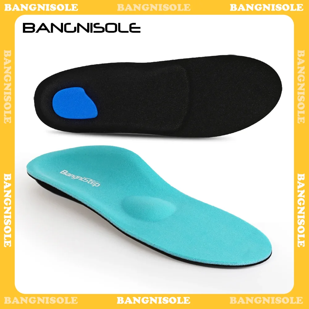 Bangnisole Orthopedic Insoles Arch Support Relief Heel Pain Orthotic Inserts Flat Feet Plantar Fasciitis Shoe Pads For Men Women