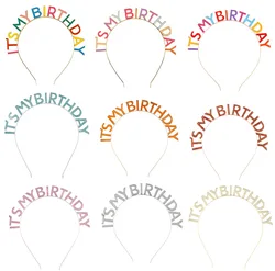 Birthday Party Hair Band IT'S MY BIRTHDAY Oil Dropping Rainbow Birthday Hair Band Birthday Crown Headwear