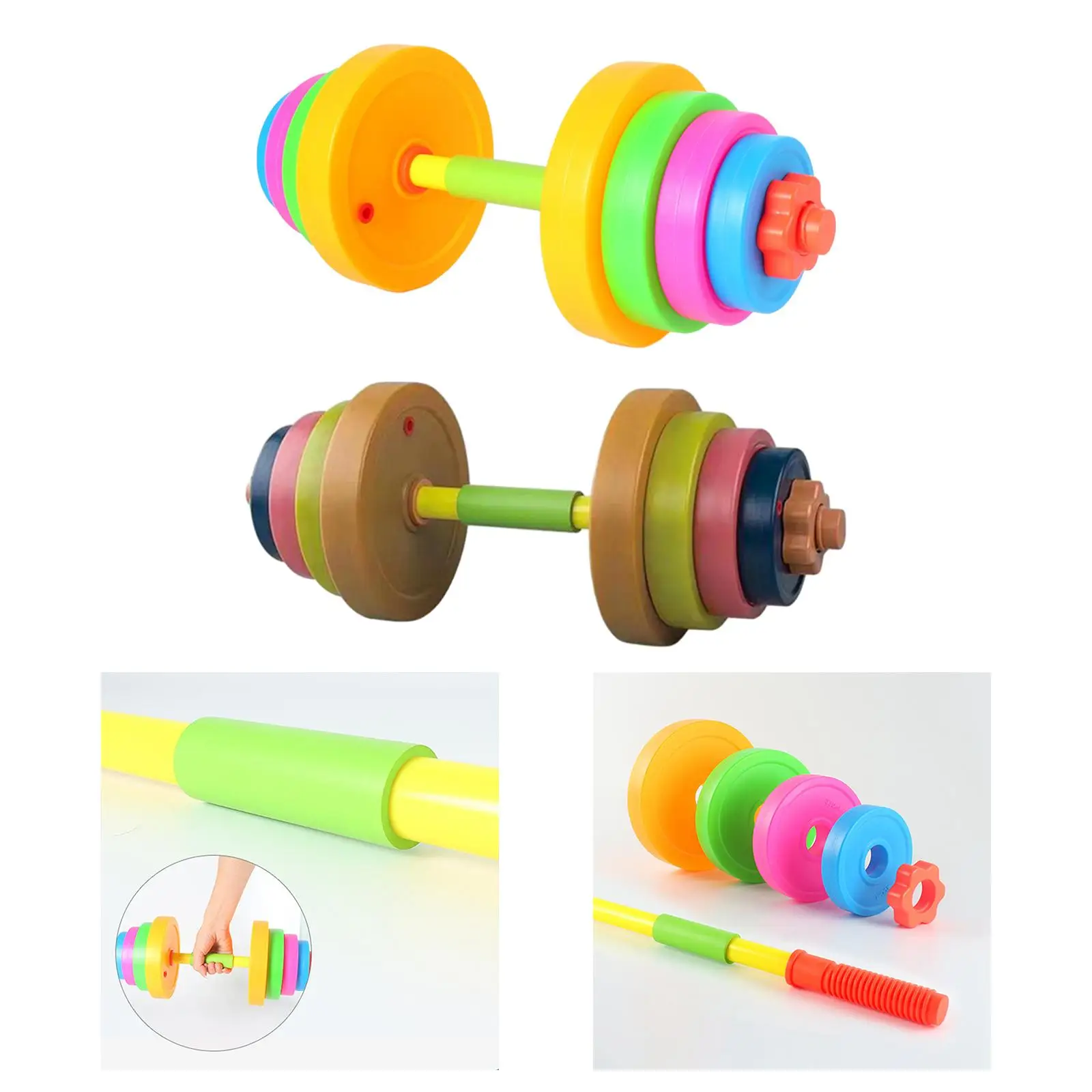 Kids Weight Toys Weightlifting Kids Barbell Toys Adjustable Weight Kids Exercise Equipment for Girls Children Boys Kids 3~8