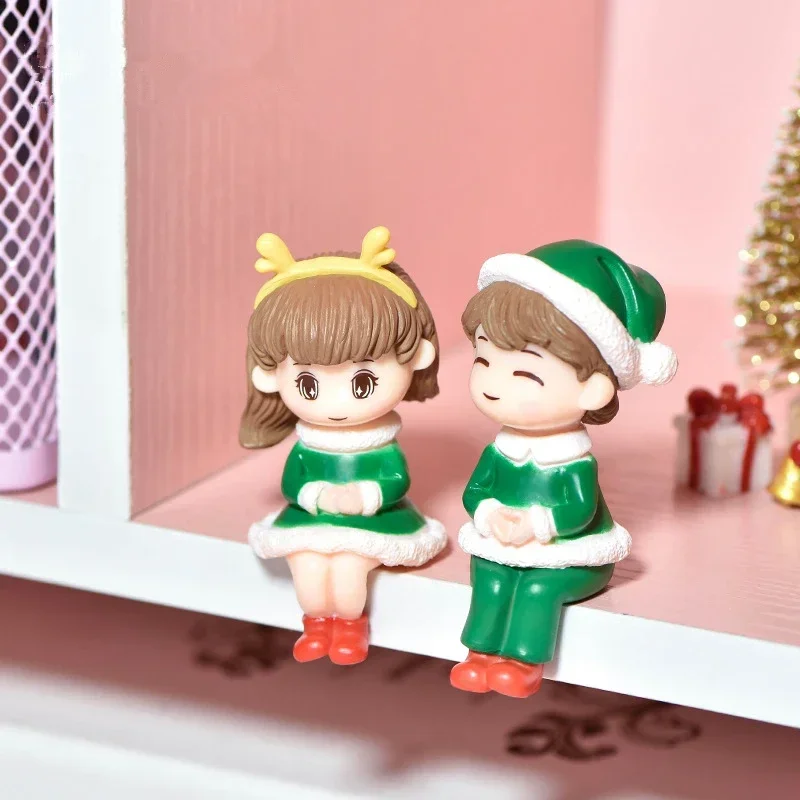 Cute Lover Couple Model Figurines DIY Bonsai Miniature Decoration Fairy Garden Landscape Decor Gift Boys Girls Home Decoration