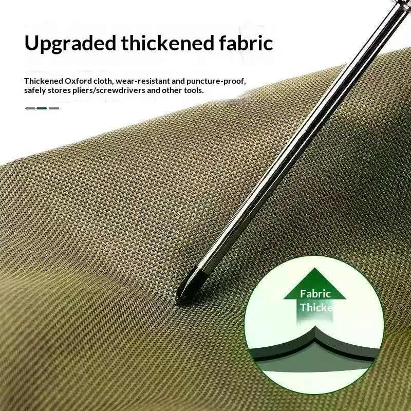 Hand Tool Bag Thick Canvas Bag For Small Tools Screwdriver Wrench Tweezers Drill Bit Organizer Bag Waterproof Zipper Pouch 1PC