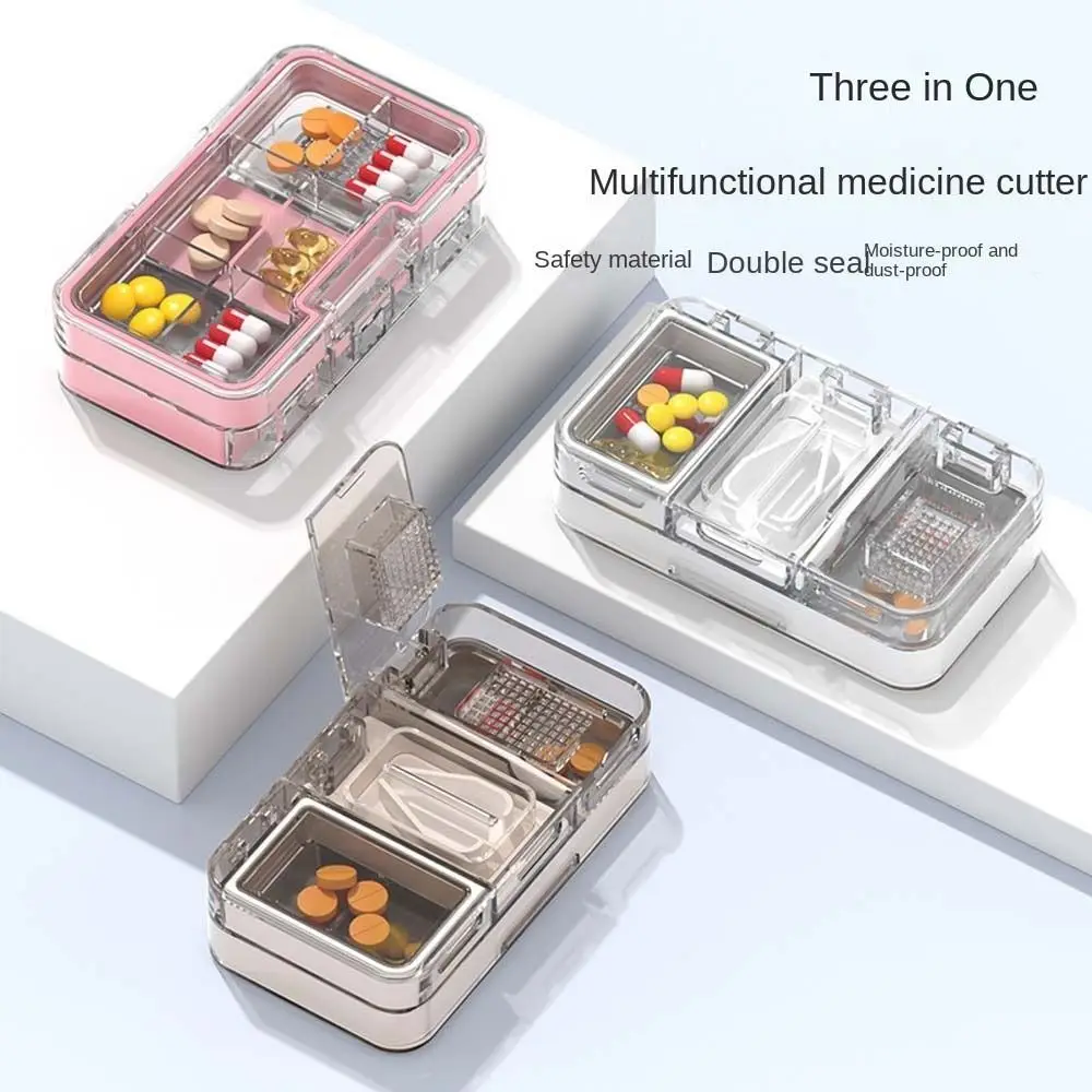 Medicine Pill Storage Container Mini Pill Cutter Pill Storage Accessories Waterproof Mini Pill Box Pill Case Drug Dispenser