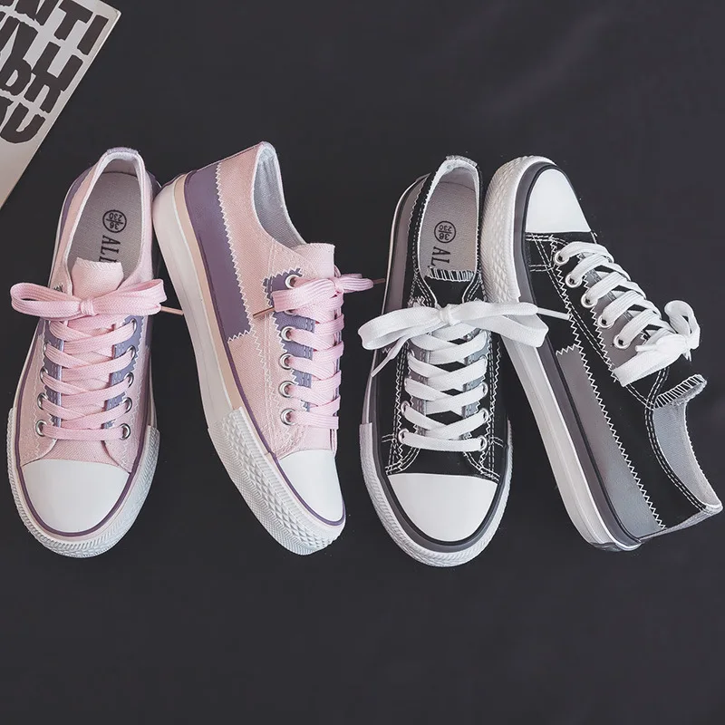 Hoge bedelaar canvas schoenen dames zachte bodem antislip comfortabele sneakers mode straat honderd canvas lage casual schoenen