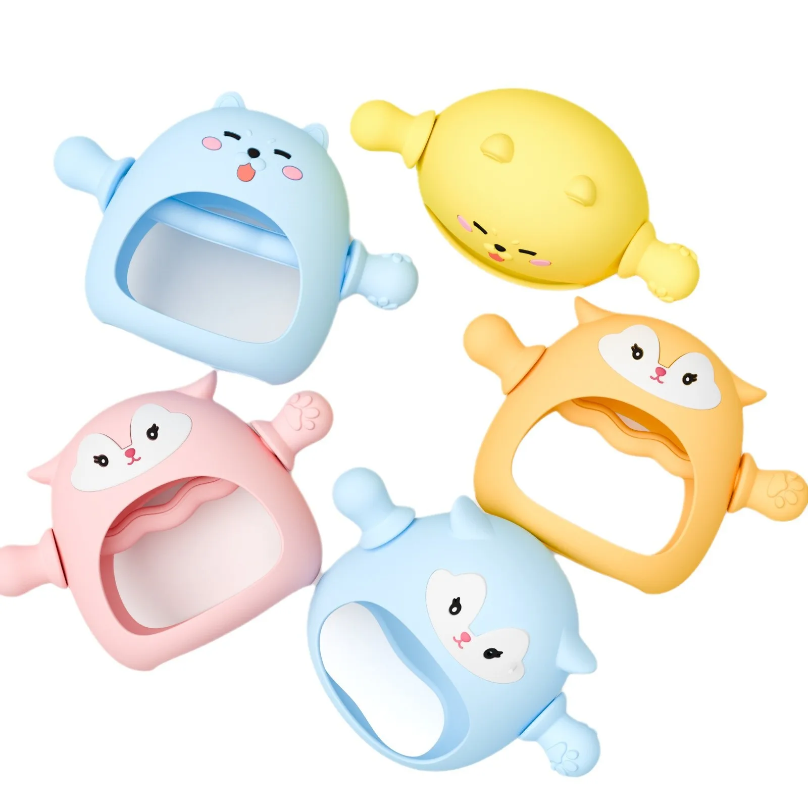 

Baby toothpaste teething period molar stick anti-eating hand toothpaste food grade silicone gloves toothpaste