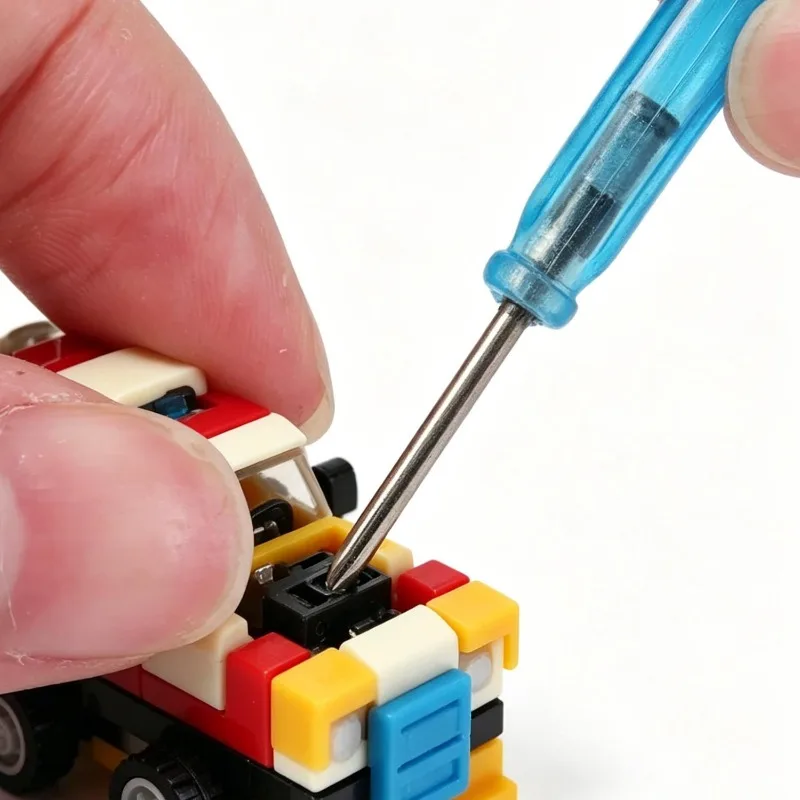 Portable Blue Transparent Mini Screwdrivers Eco Friendly Plastic Micro Tool Toys Electronics Small Screw Cross Flat Head Set