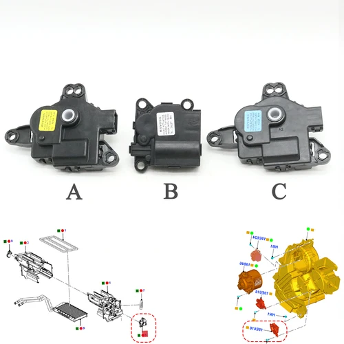 Imagen 1 del producto Actuador de Motor de amortiguador de temperatura de calentador de aleta de aire de Control de puerta de mezcla A/C para Mazda BT50 UP-UR para Ford Everest U375 Ranger TKE