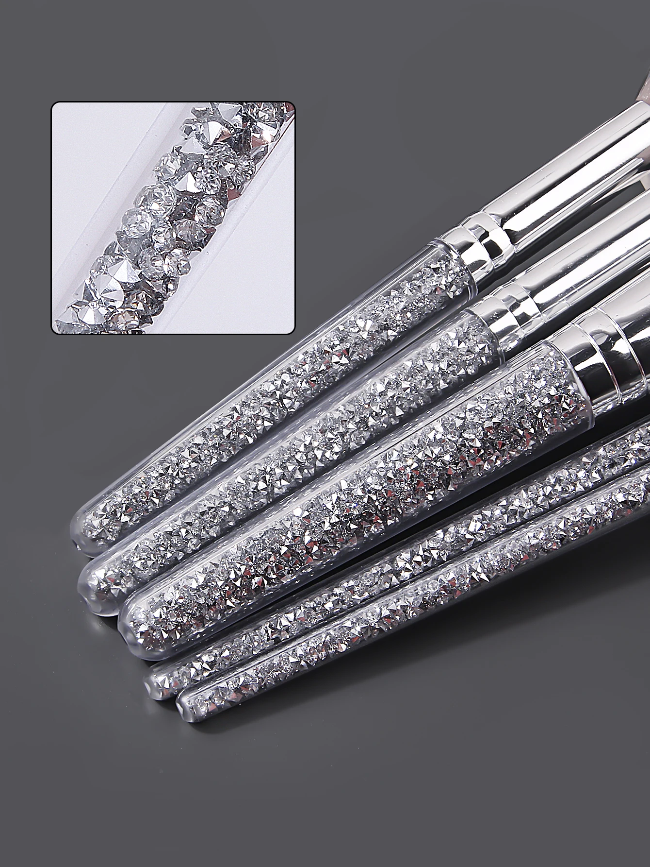 Juego de brochas de maquillaje con mango de diamante, 11 Uds., brocha de cabeza plana/brocha delineador de ojos con hoja y esponja de maquillaje suave, esponja para polvo de huevo