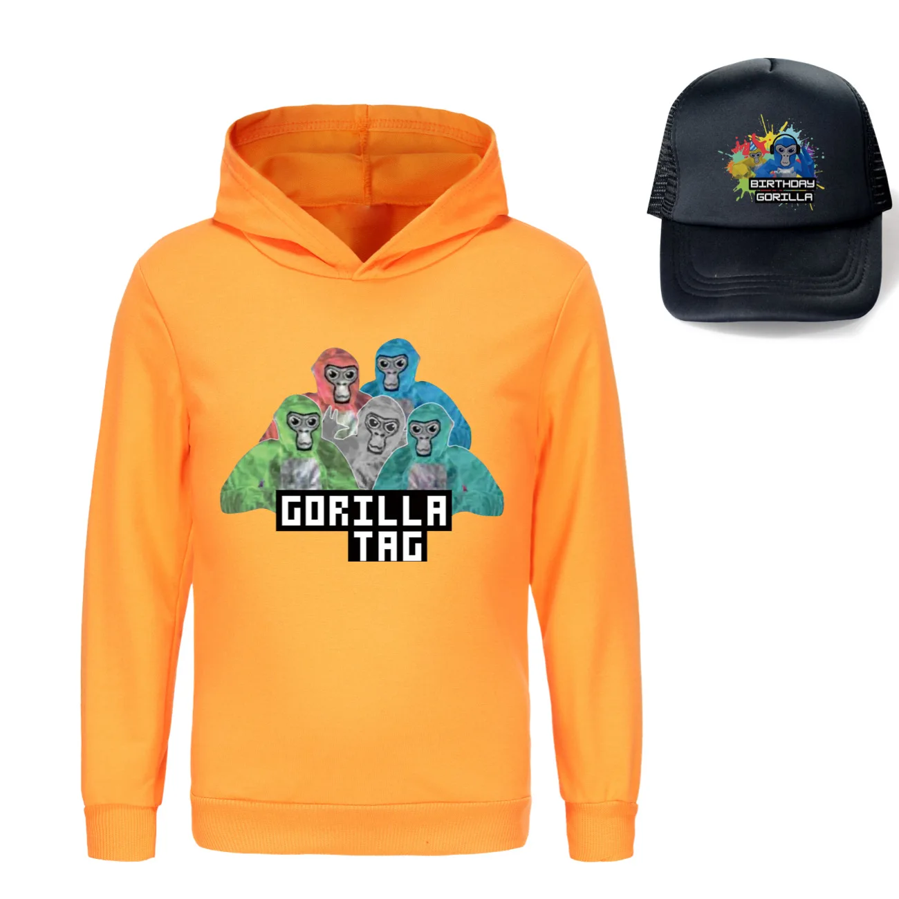 Gioco Gorilla Tag felpa con cappuccio bambini Cartoon Monke felpe Toddler Girls outfit abbigliamento per bambini ragazzi cappotti a maniche lunghe +