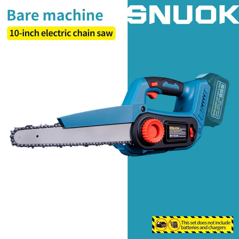 

SNUOK 10 inch brushless external rotor motor electric chain saw wood gardening cutting power tool FOR Makita 18V lithium battery