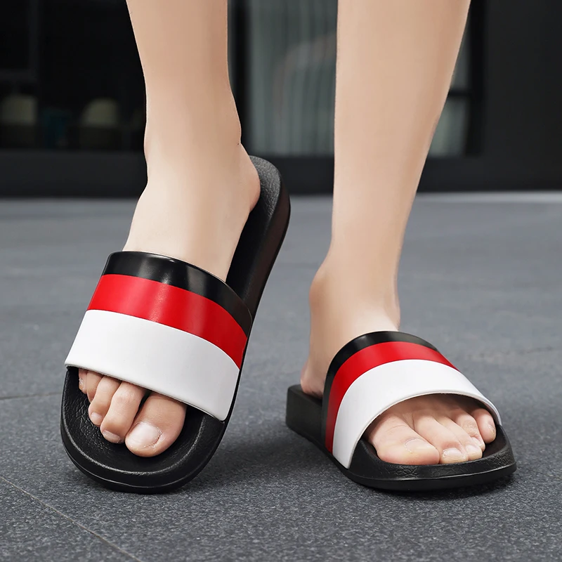 Männer und Frauen Paare rutschfeste farblich passende Hausschuhe Sommer Outdoor große Strandsandalen – Detail 11