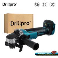 Drillpro 125mm M10 Brushless Angle Grinder Polishing Cutting Machine Cordless Electric Angle Grinder Power Tool for 18V Battery