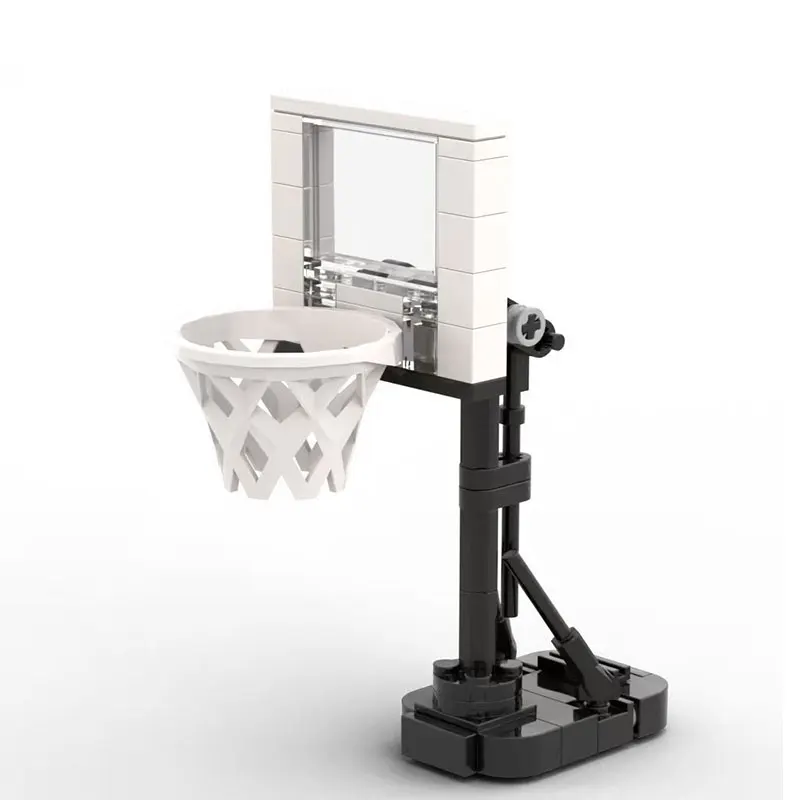 Spot MOC-144070 64pcs Adjustable Height Basketball Stand, Football Field, and Basketball Court Building Blocks DIY Small Particl