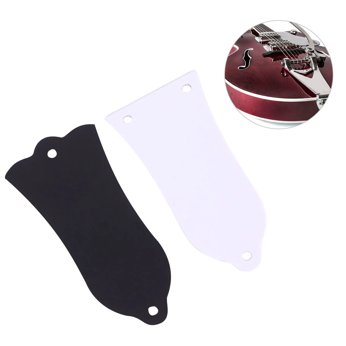 

2pcs Electric Guitar Truss Rod Cover Metal Plastic Durable PVC Ergonomic Smooth Texture High-End Look for Bass Folk Replacement