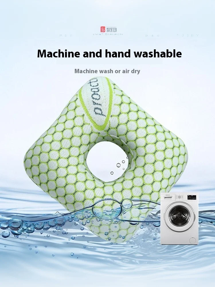 Ademend ergonomisch kussen met oorgat Draagbaar comfortabel oorbelkussen Katoenen vulling Oorpiercingkussen - afbeelding 2