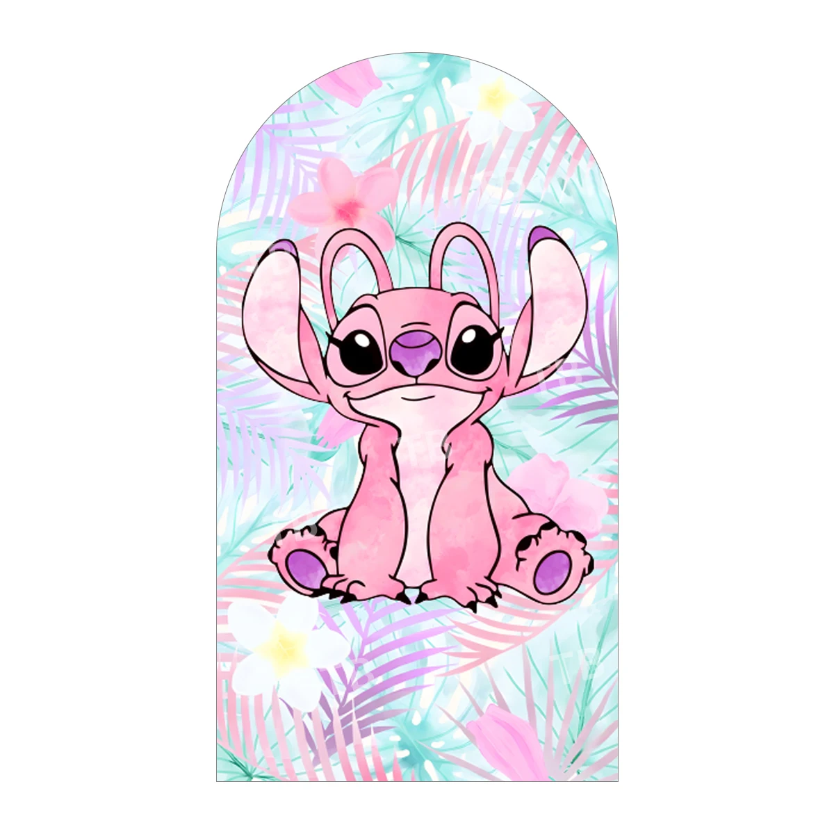 TB Lilo & Stitch arc toile de fond couverture feuilles de palmier tropicales bébé douche enfants fête d'anniversaire décoration photographie fond mur