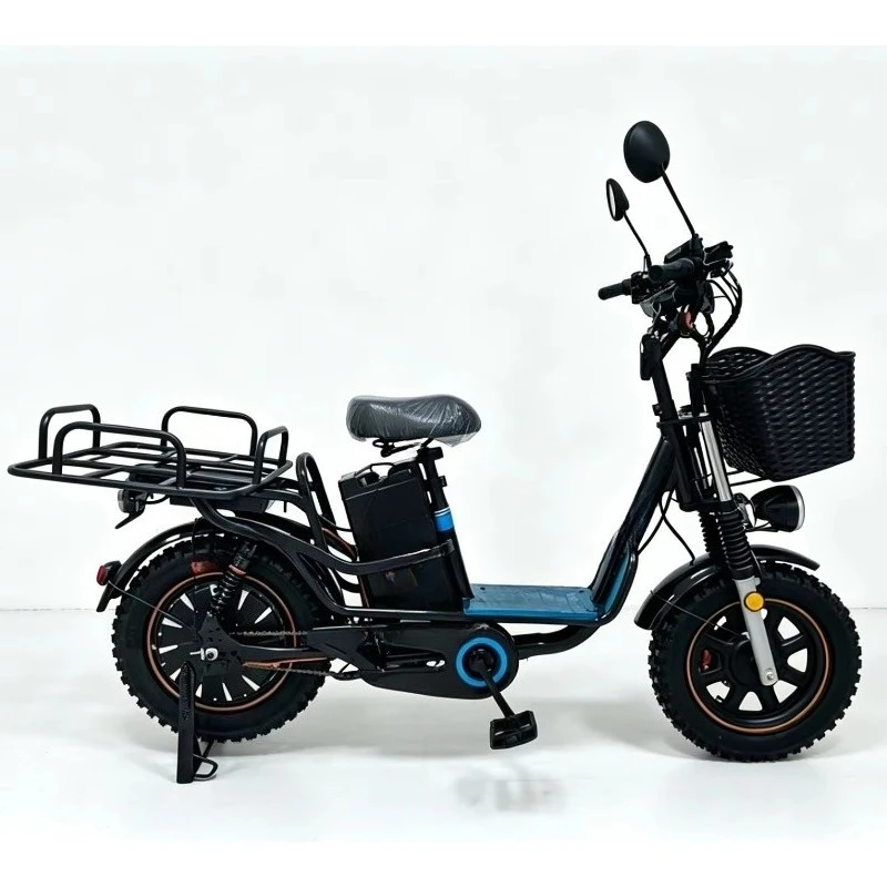 Hot-selling high-performance electric freight bicycle 800W 48V 60km/h 300kg load capacity, adult light brushless lithium battery