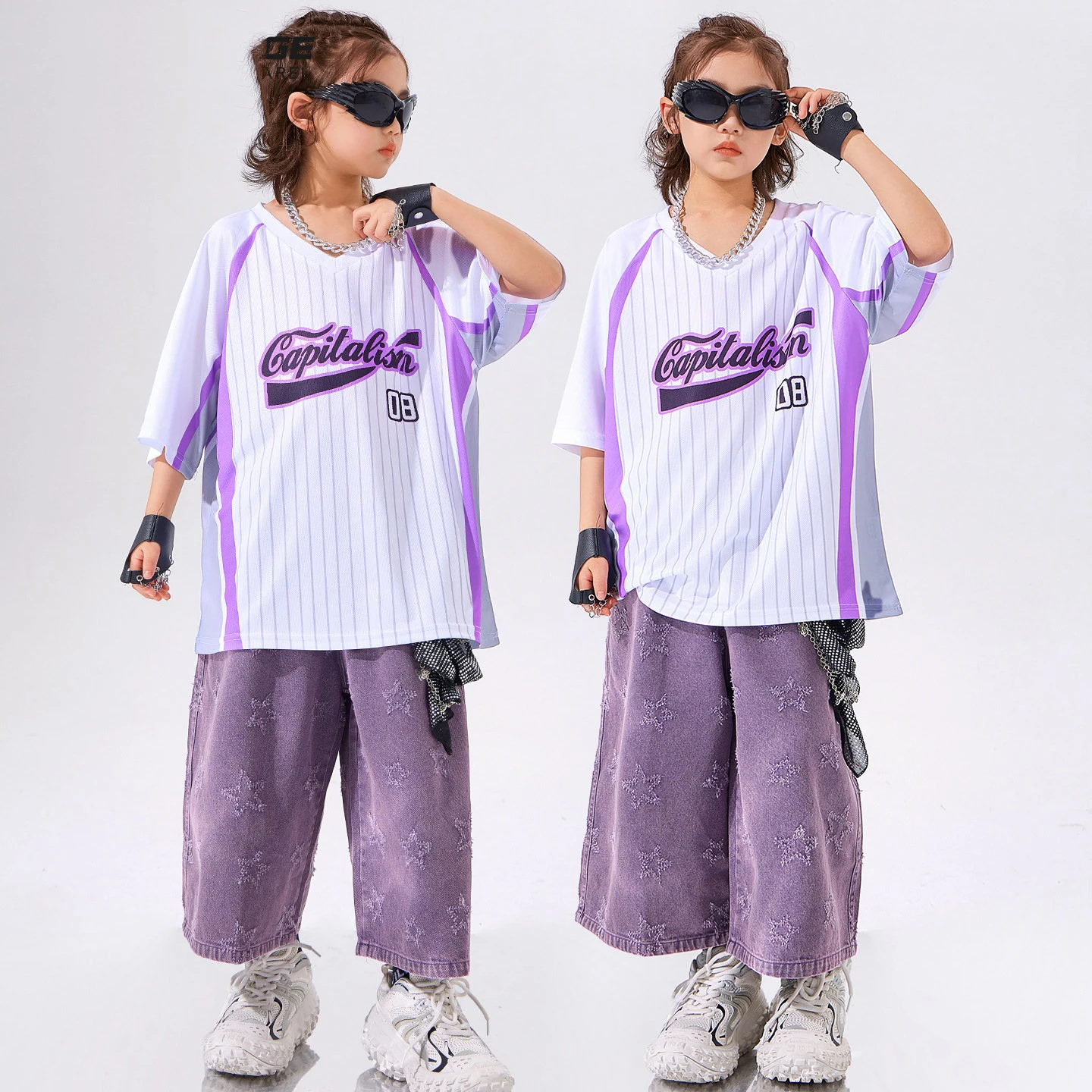 abbigliamento-da-ballo-hip-hop-per-bambini-t-shirt-ampia-a-maniche-corte-pantaloni-viola-abbigliamento-estivo-per-ragazzi-abbigliamento-da-strada-abbigliamento-per-performance-bl19086