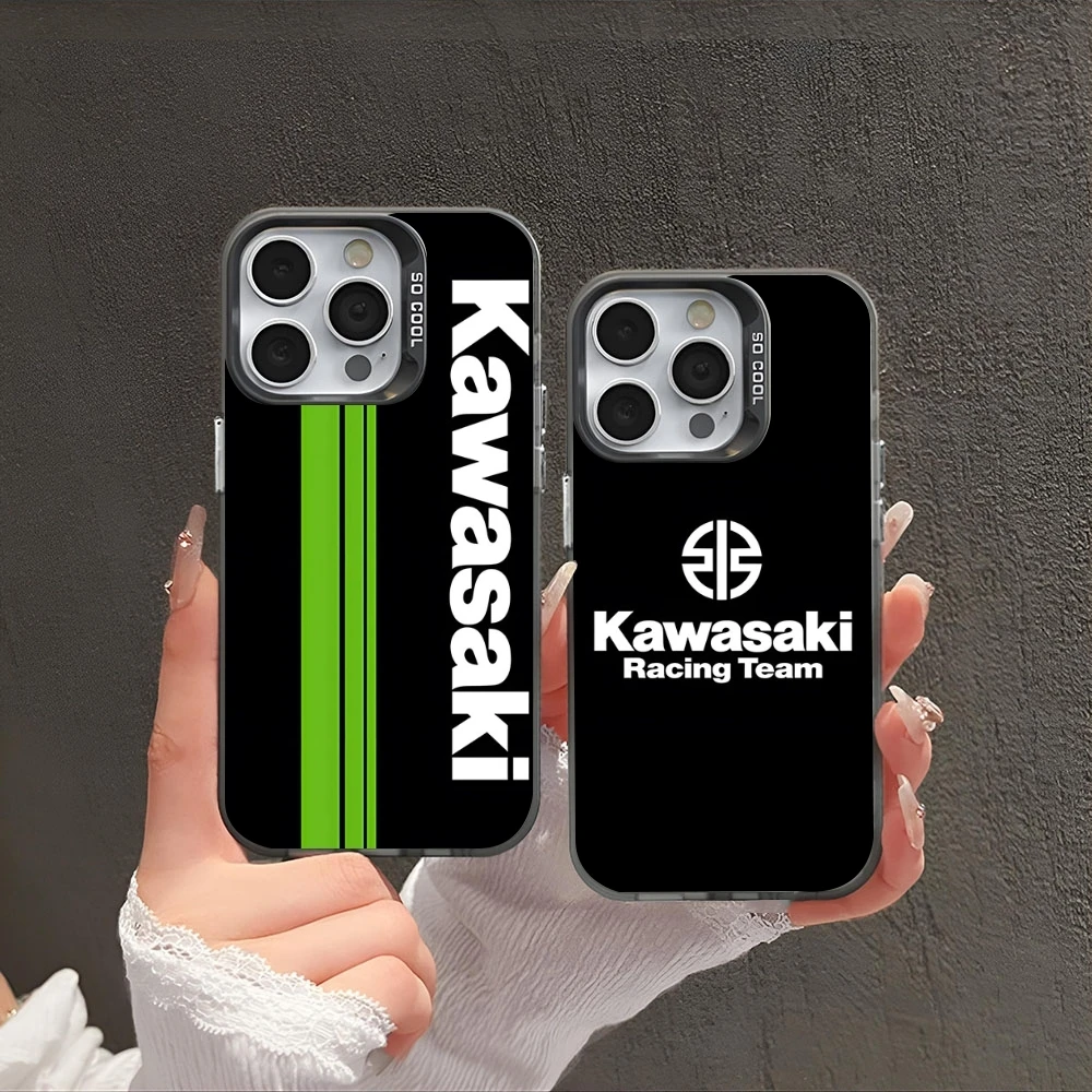 Maisto K-kawasakies Motorcycle Phone Case Black White Cool Phone Case For IPhone 16 15 14 13 12 Pro Max 11 2024 Fashion Couple