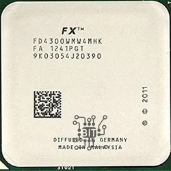 FX-Series FX-4300 FX 4300 3.8 GHz Quad-Core CPU Processor FD4300WMW4MHK Socket AM3+