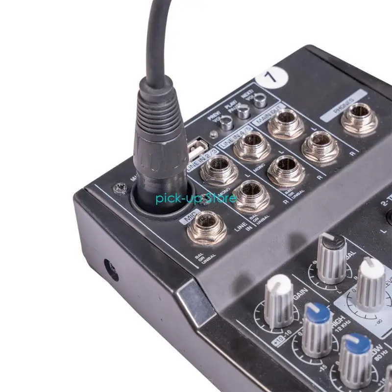 Q5WA 3pin male to 1/4inch 6.35mm 금속 커넥터가있는 6.35mm 모노 케이블 불균형 전송 향상