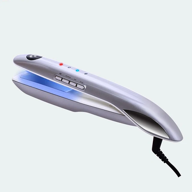 

OIYALI Red or Blue Light Hair Care Iron Heating & Cooling Therapy for Repair, 12000Hz Vibration | Hair Care Freezer Clip