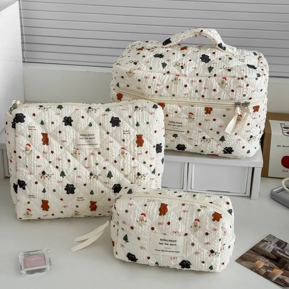 

New Cute Cartoon Printed Cosmetic Bags Portable Large Capacity Makeup Bags Multifunctional Storage Bag Travel
