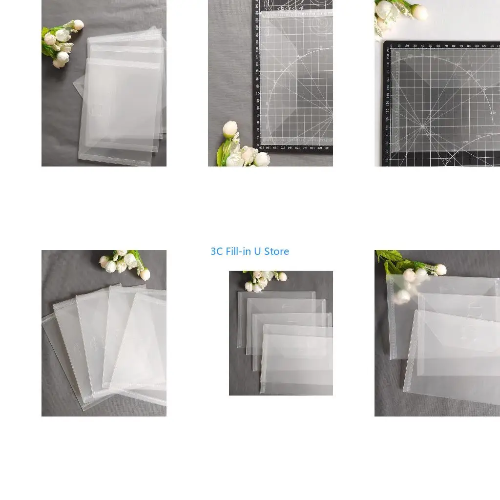 G8TA 5Pcs Dies Storage Bags Stamp Storage Pocket Clear Plastic Folder Sleeve 5