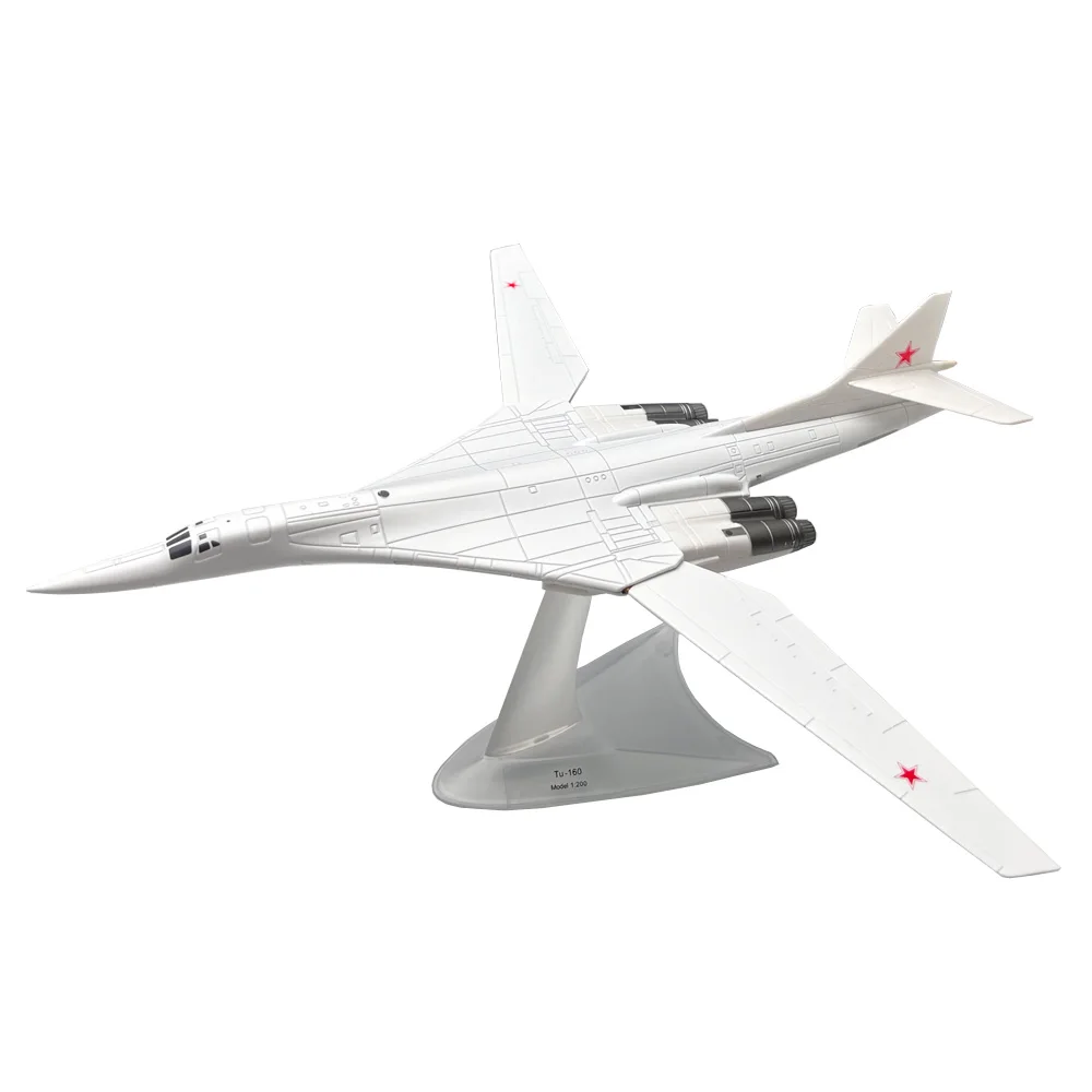 1:200 Scale Russian Tupolev Tu160 Tu-160 Blackjack Strategic Bomber Diecast Metal Plane Aircraft Model Children Toy Gift