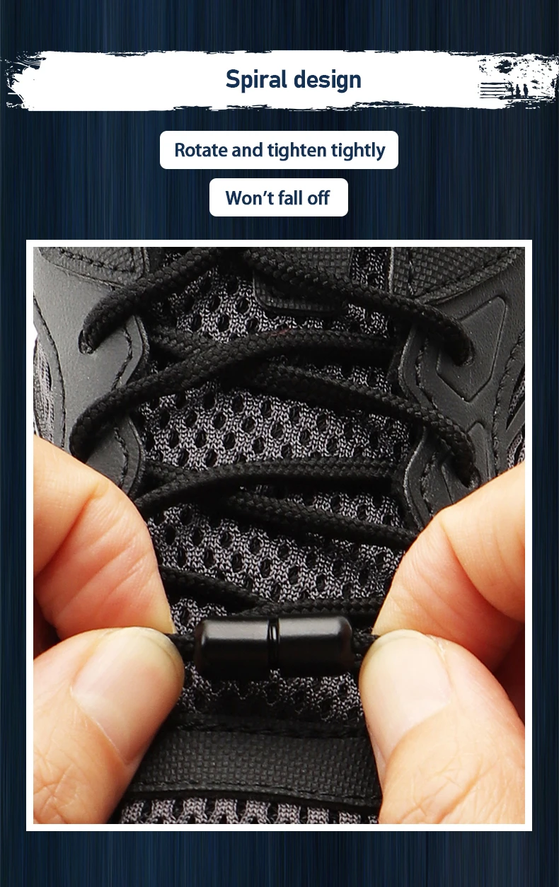 Drehbare Schnürsenkel-Schnallenverriegelung, Schnellverschluss ohne Schnürsenkel, bequemes Schuhzubehör für Laufschuhe, Sneaker, Sportschuhe und Freizeitschuhe für Damen, Herren und Kinder. – Detail 6